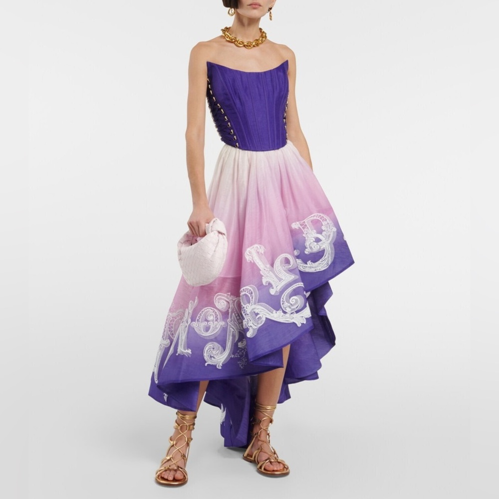 Zimmerman Ombre Purple-Pink High-Low Skirt